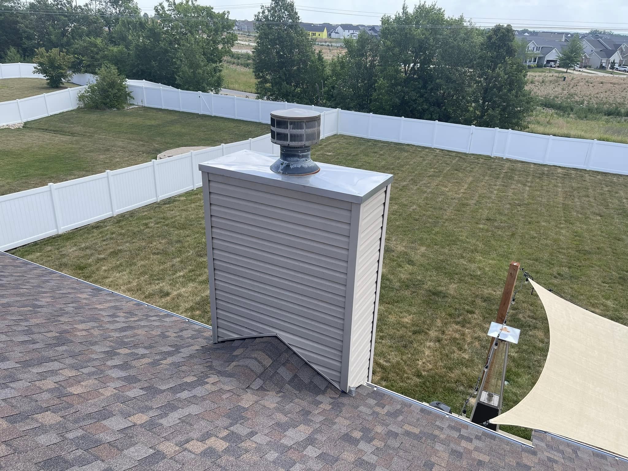 Detailed roofing and chimney exterior work
